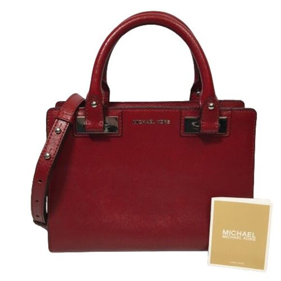 Michael Kors Quinn Saffiano Leather Small Satchel Messenger Crossbody Bag $298 - Picture 1 of 16